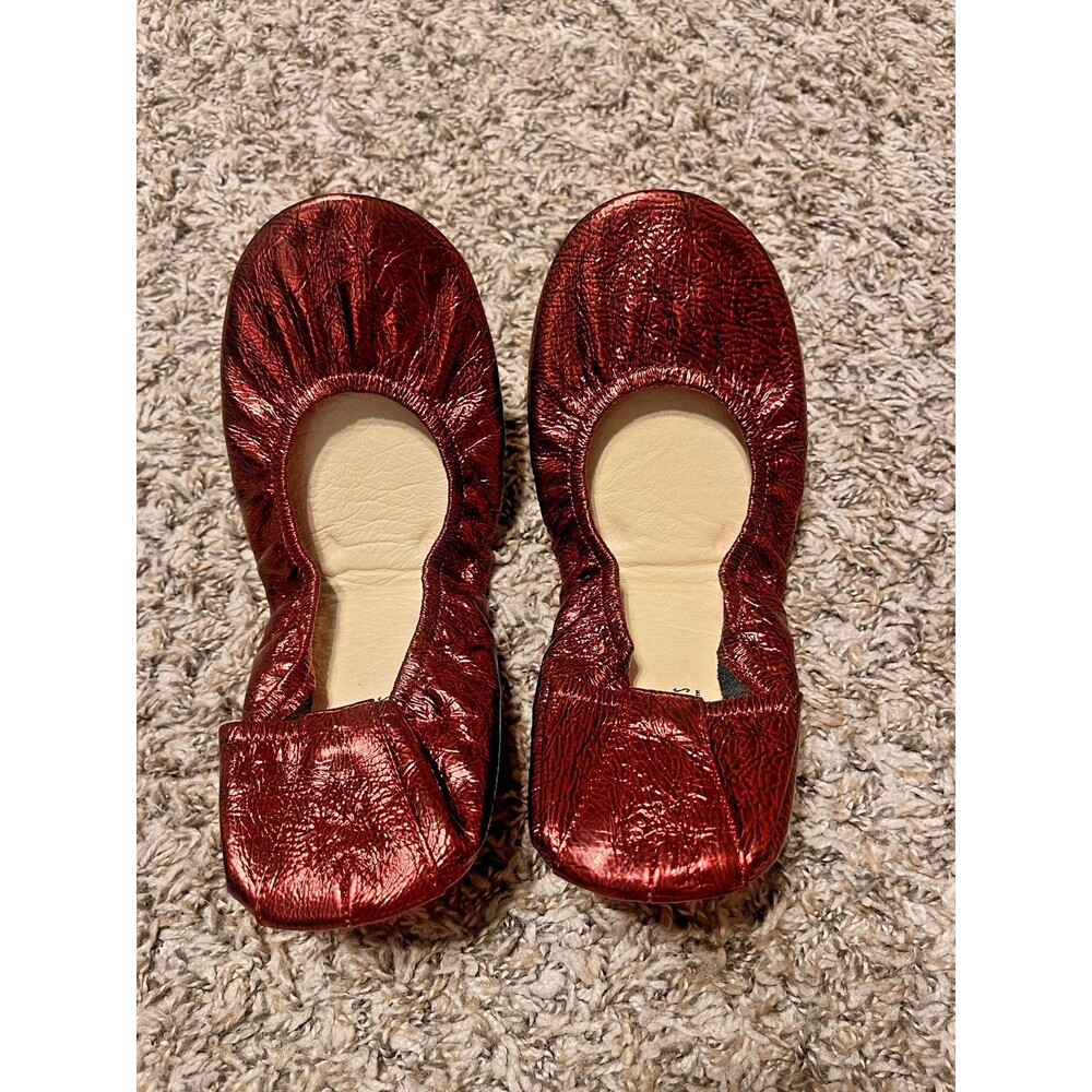 The Storehouse Flats Cranberry Foil Metallic Red Ballet Flats Womens Sz 11 NEW